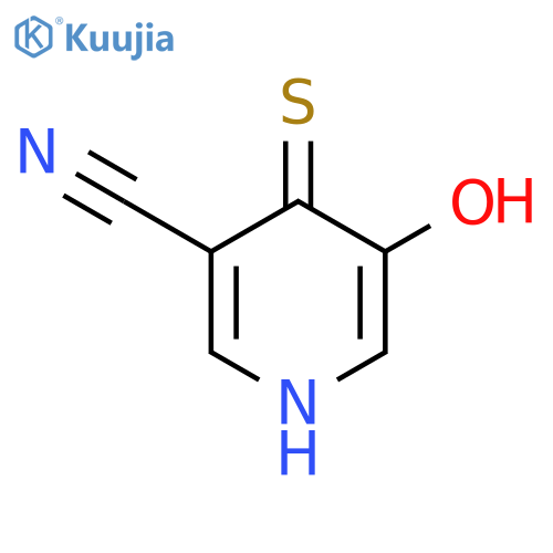 5-Hydroxy-4-mercaptonicotinonitrile structure