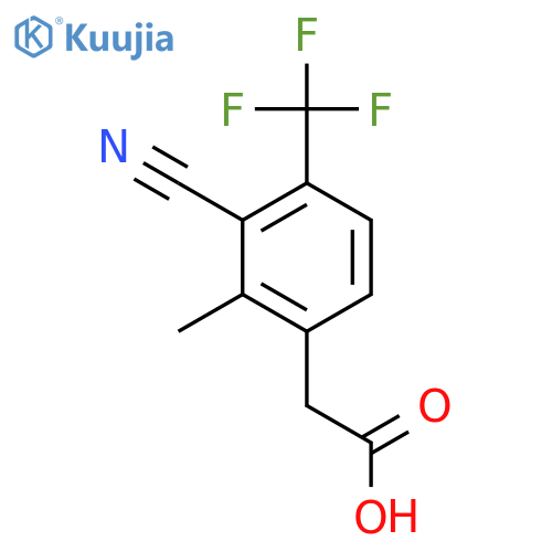 3-Cyano-2-methyl-4-(trifluoromethyl)phenylacetic acid structure