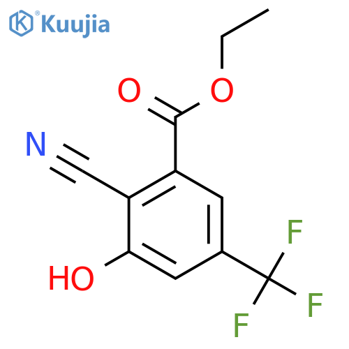 Ethyl 2-cyano-3-hydroxy-5-(trifluoromethyl)benzoate structure