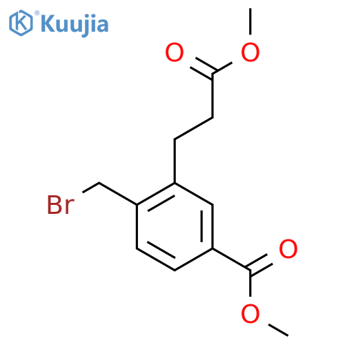 Methyl 4-(bromomethyl)-3-(3-methoxy-3-oxopropyl)benzoate structure