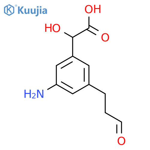 3-Amino-5-(3-oxopropyl)mandelic acid structure