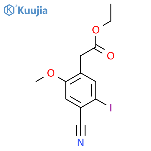Ethyl 4-cyano-5-iodo-2-methoxyphenylacetate structure