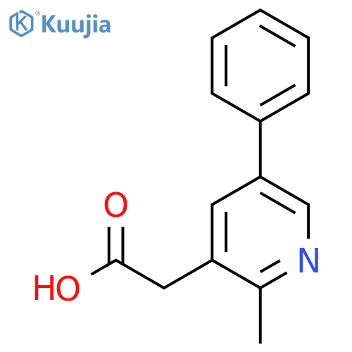 2-Methyl-5-phenylpyridine-3-acetic acid structure