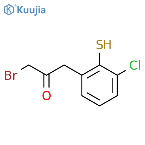 1-Bromo-3-(3-chloro-2-mercaptophenyl)propan-2-one structure