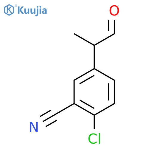 4-Chloro-3-cyanophenylpropanal structure