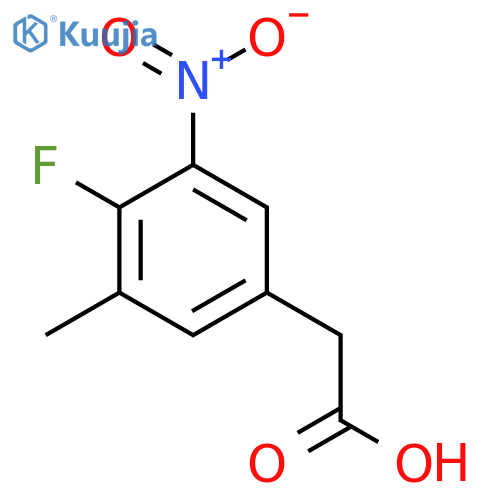 4-Fluoro-3-methyl-5-nitrophenylacetic acid structure