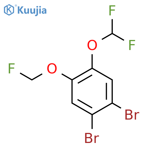 1,2-Dibromo-4-difluoromethoxy-5-(fluoromethoxy)benzene structure