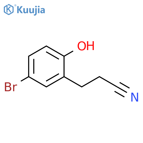 Benzenepropanenitrile, 5-bromo-2-hydroxy- structure