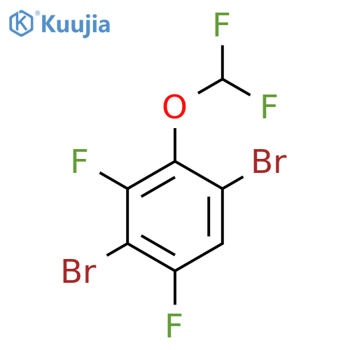 1,4-Dibromo-3,5-difluoro-2-(difluoromethoxy)benzene structure