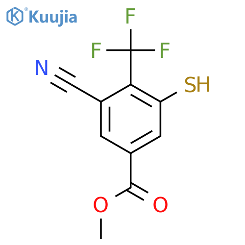 Methyl 3-cyano-5-mercapto-4-(trifluoromethyl)benzoate structure