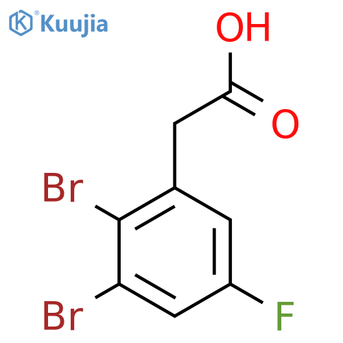 2,3-Dibromo-5-fluorophenylacetic acid structure