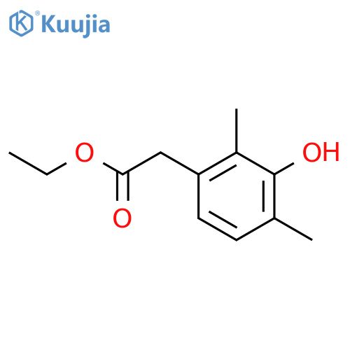 Ethyl 2,4-dimethyl-3-hydroxyphenylacetate structure