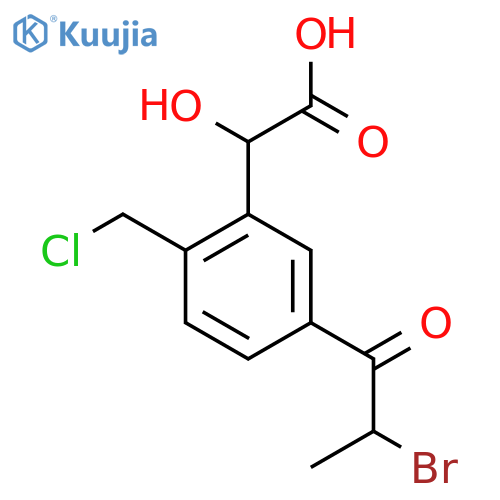 5-(2-Bromopropanoyl)-2-(chloromethyl)mandelic acid structure