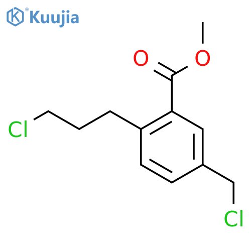 Methyl 5-(chloromethyl)-2-(3-chloropropyl)benzoate structure