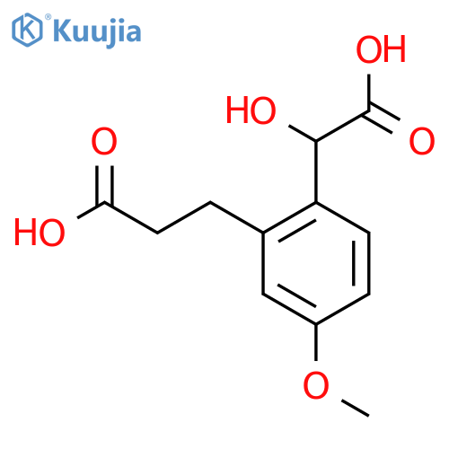 2-(2-Carboxyethyl)-4-methoxymandelic acid structure