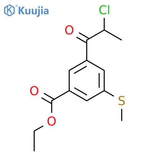 Ethyl 3-(2-chloropropanoyl)-5-(methylthio)benzoate structure