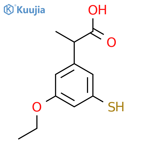 3-Ethoxy-5-mercaptophenylpropanoic acid structure