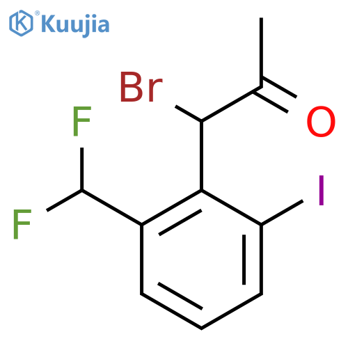 1-Bromo-1-(2-(difluoromethyl)-6-iodophenyl)propan-2-one structure