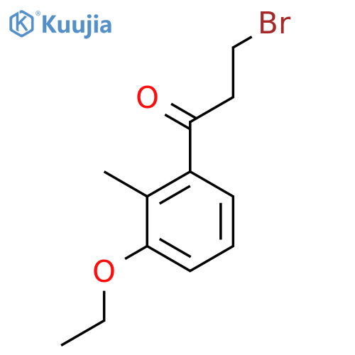 3-Bromo-1-(3-ethoxy-2-methylphenyl)propan-1-one structure