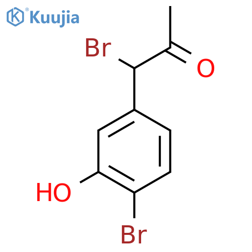 1-Bromo-1-(4-bromo-3-hydroxyphenyl)propan-2-one structure