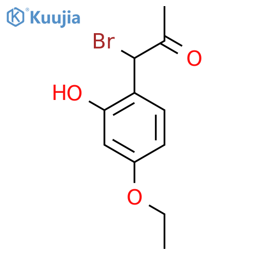 1-Bromo-1-(4-ethoxy-2-hydroxyphenyl)propan-2-one structure