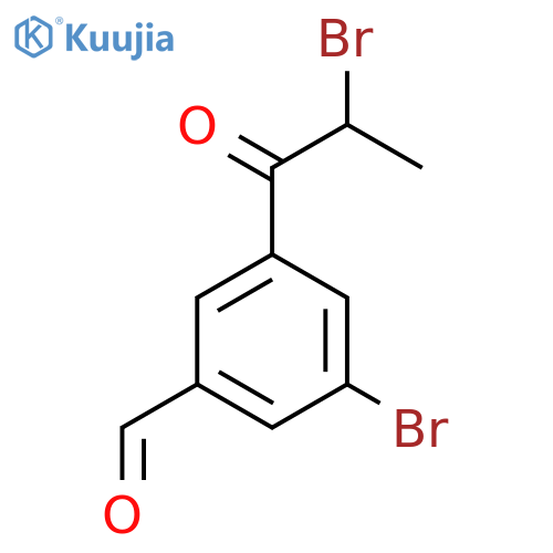 3-Bromo-5-(2-bromopropanoyl)benzaldehyde structure
