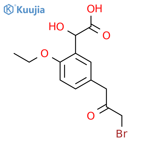 5-(3-Bromo-2-oxopropyl)-2-ethoxymandelic acid structure