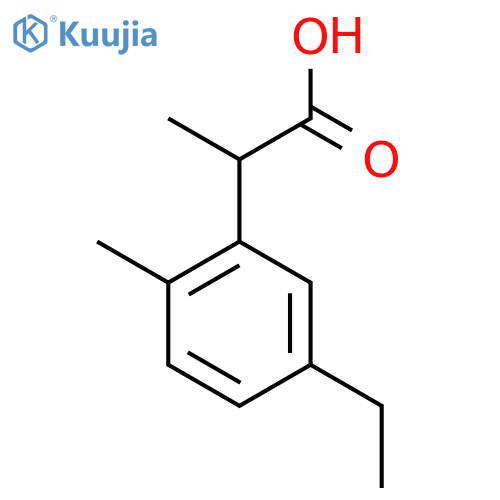 5-Ethyl-2-methylphenylpropanoic acid structure