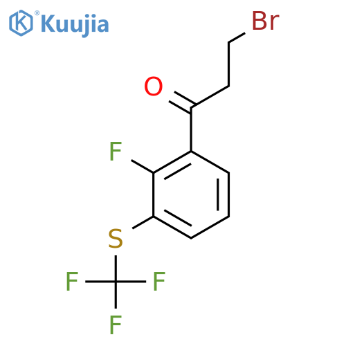 3-Bromo-1-(2-fluoro-3-(trifluoromethylthio)phenyl)propan-1-one structure