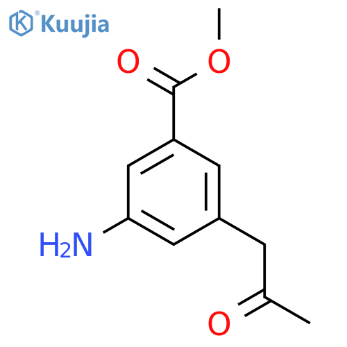 Methyl 3-amino-5-(2-oxopropyl)benzoate structure