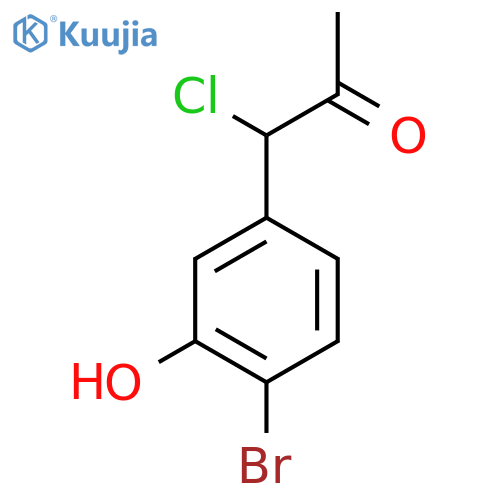 1-(4-Bromo-3-hydroxyphenyl)-1-chloropropan-2-one structure
