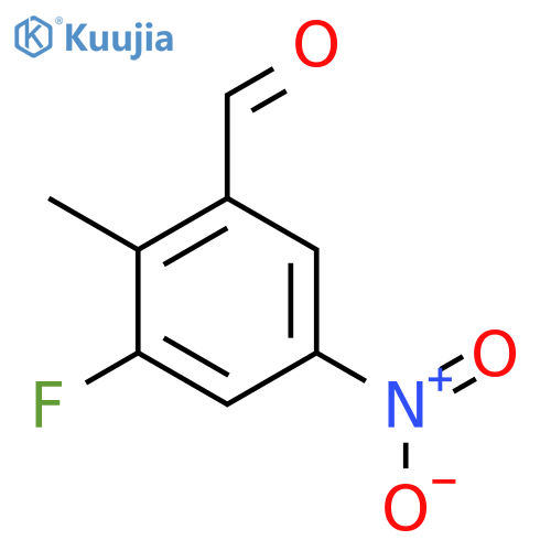 3-Fluoro-2-methyl-5-nitrobenzaldehyde structure