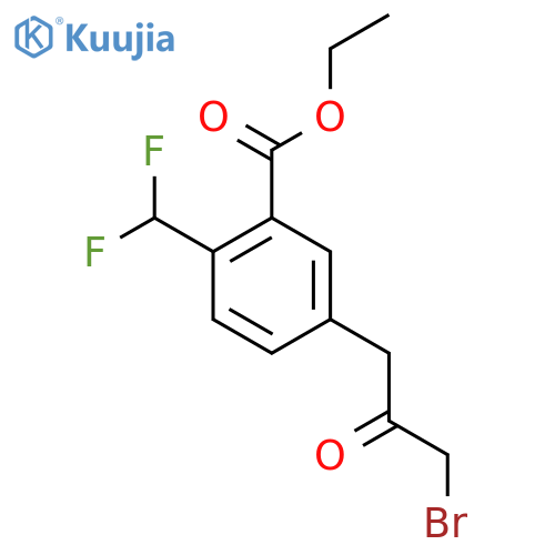 Ethyl 5-(3-bromo-2-oxopropyl)-2-(difluoromethyl)benzoate structure