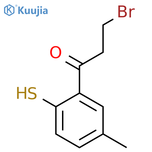 2-(3-Bromopropanoyl)-4-methylthiophenol structure