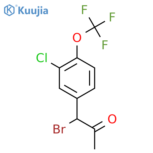 1-Bromo-1-(3-chloro-4-(trifluoromethoxy)phenyl)propan-2-one structure