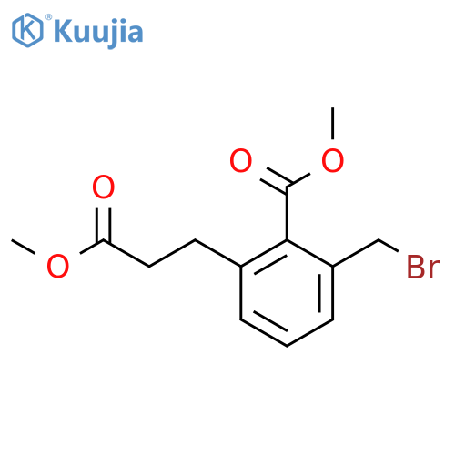 Methyl 2-(bromomethyl)-6-(3-methoxy-3-oxopropyl)benzoate structure