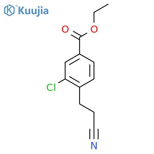Ethyl 3-chloro-4-(2-cyanoethyl)benzoate structure