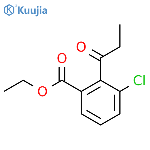 Ethyl 3-chloro-2-propionylbenzoate structure