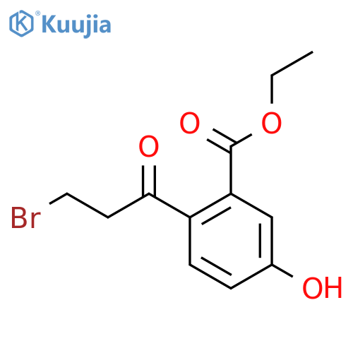 Ethyl 2-(3-bromopropanoyl)-5-hydroxybenzoate structure