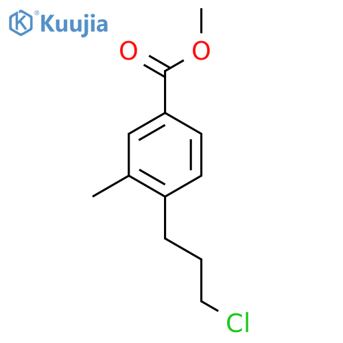 Methyl 4-(3-chloropropyl)-3-methylbenzoate structure