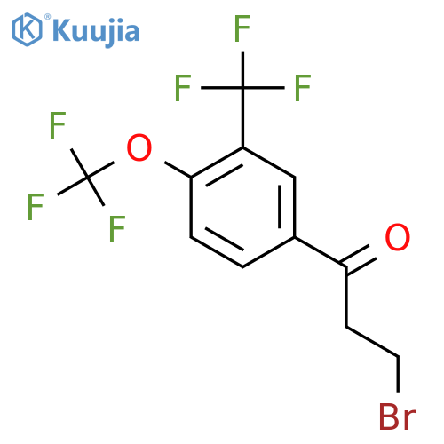 3-Bromo-1-(4-(trifluoromethoxy)-3-(trifluoromethyl)phenyl)propan-1-one structure
