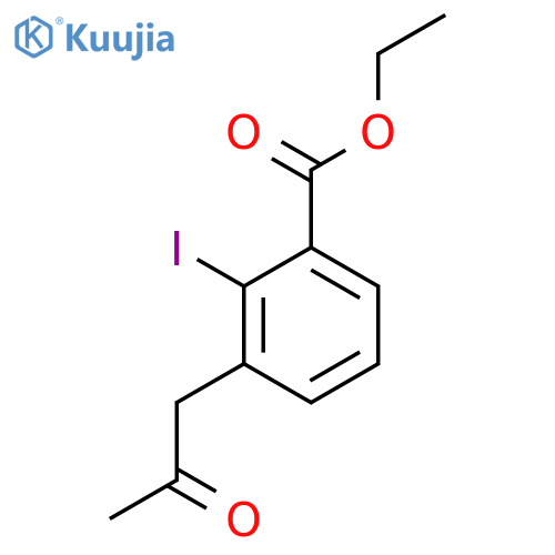 Ethyl 2-iodo-3-(2-oxopropyl)benzoate structure