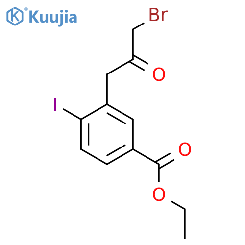 Ethyl 3-(3-bromo-2-oxopropyl)-4-iodobenzoate structure