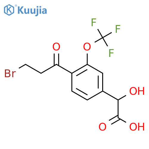 4-(3-Bromopropanoyl)-3-(trifluoromethoxy)mandelic acid structure