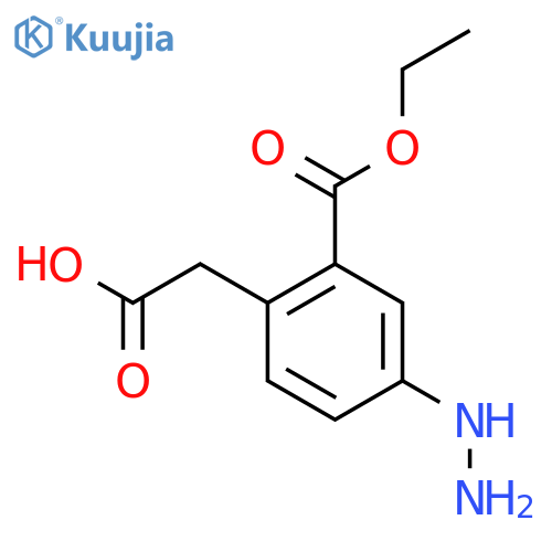 Ethyl 2-(carboxymethyl)-5-hydrazinylbenzoate structure