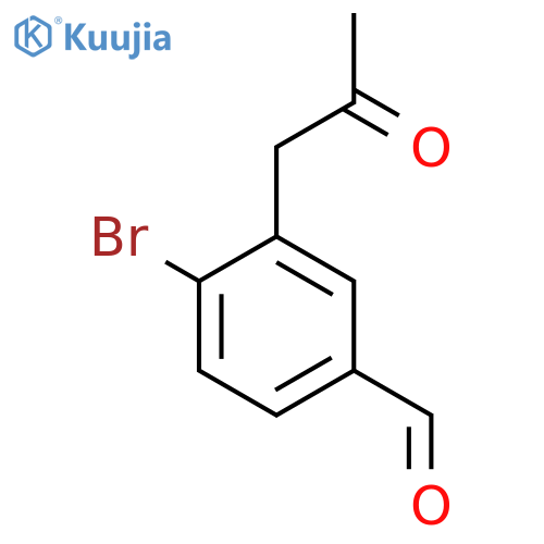 4-Bromo-3-(2-oxopropyl)benzaldehyde structure
