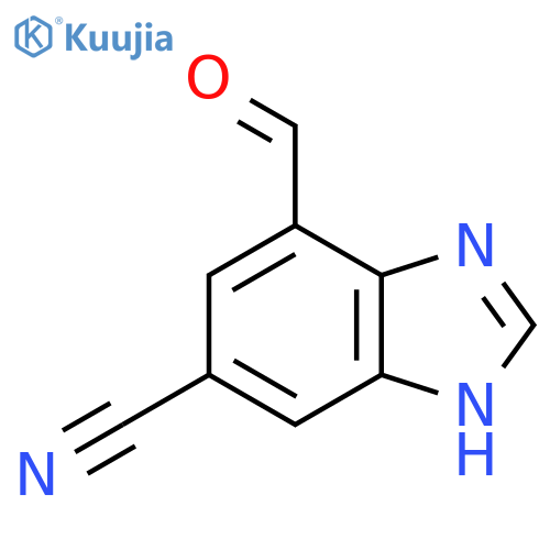 5-Cyano-7-formyl-1H-benzimidazole structure