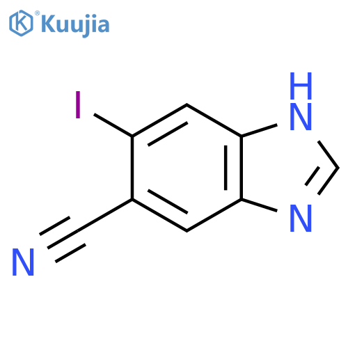 6-Cyano-5-iodo-1H-benzimidazole structure