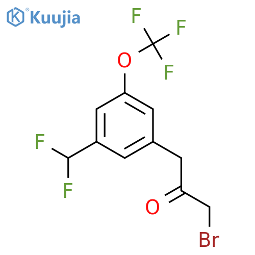 1-Bromo-3-(3-(difluoromethyl)-5-(trifluoromethoxy)phenyl)propan-2-one structure