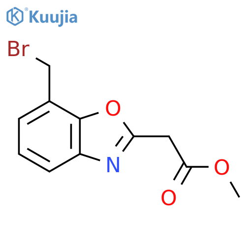 Methyl 7-(bromomethyl)benzo[d]oxazole-2-acetate structure